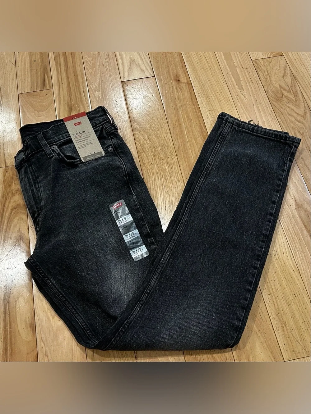 NWT Levi Strauss 511 Slim Stretch Black Jeans - Men’s Size 30 x 32